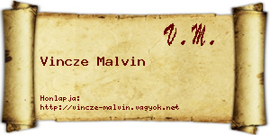 Vincze Malvin névjegykártya